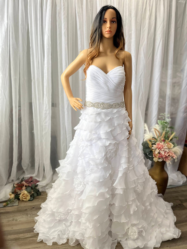 Demetrios Strapless Wedding Dress Style IL-3195 Illusions Discount Designer Wedding Dress
