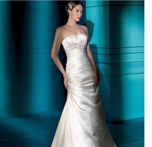 Demetrios Strapless Ivory Wedding Dress Style 4284 Discount Designer Wedding Dress