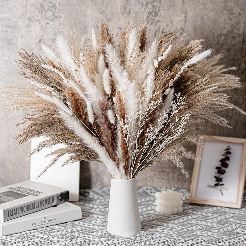 Natural Dried Pampa Grass Bouquet Wedding Home Decor Bouquet  Dried Flower Bouquet Wedding Arrangement Room Decoration
