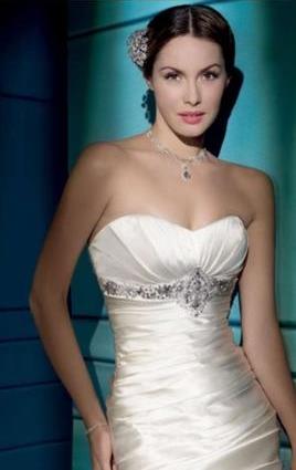 Demetrios Strapless Ivory Wedding Dress Style 4284 Discount Designer Wedding Dress