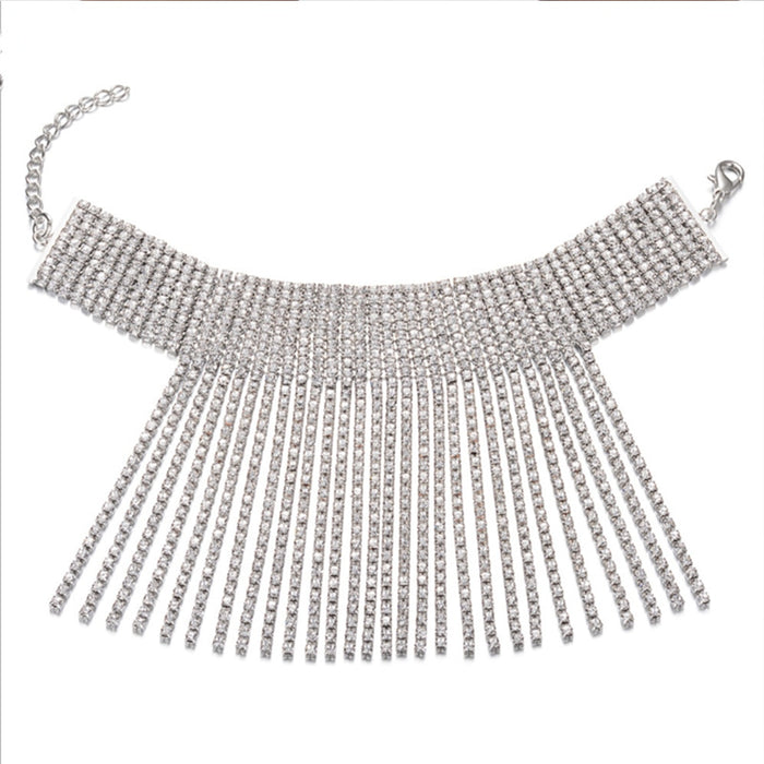 1PC Rhinestone Tassel Adjustable Anklet Foot Chain Jewelry Crystal Bracelet Gift