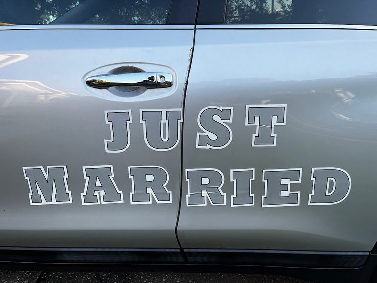 Just Married Car Magnet