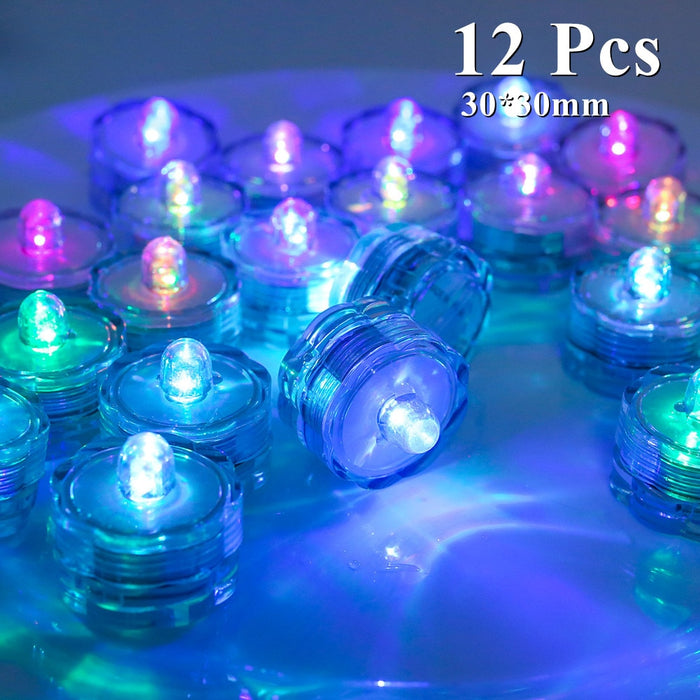 6/24Pcs Flameless LED Candles Tea Light Creative Lamp Battery Powered Home Wedding Birthday Party Decoration Lighting