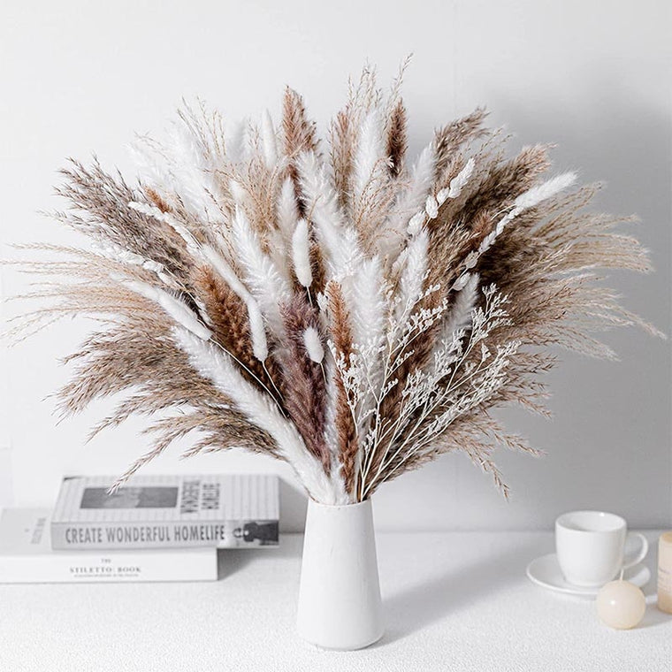 Natural Dried Pampa Grass Bouquet Wedding Home Decor Bouquet  Dried Flower Bouquet Wedding Arrangement Room Decoration