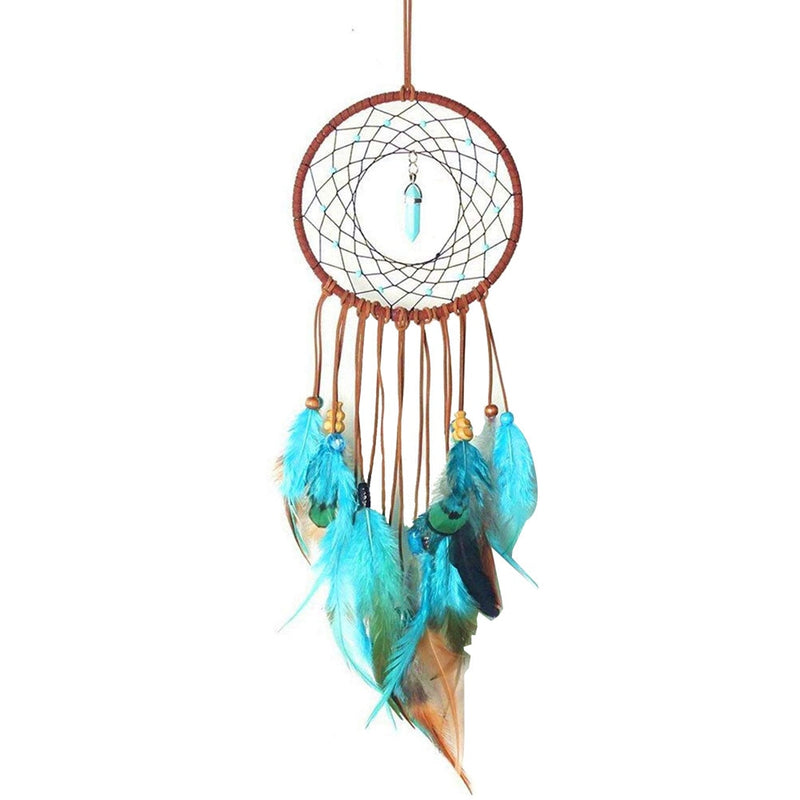 Dream Catcher With Lights Feathers, Hand-Woven Ornaments, Gift for Her, Wall Hanging Decor